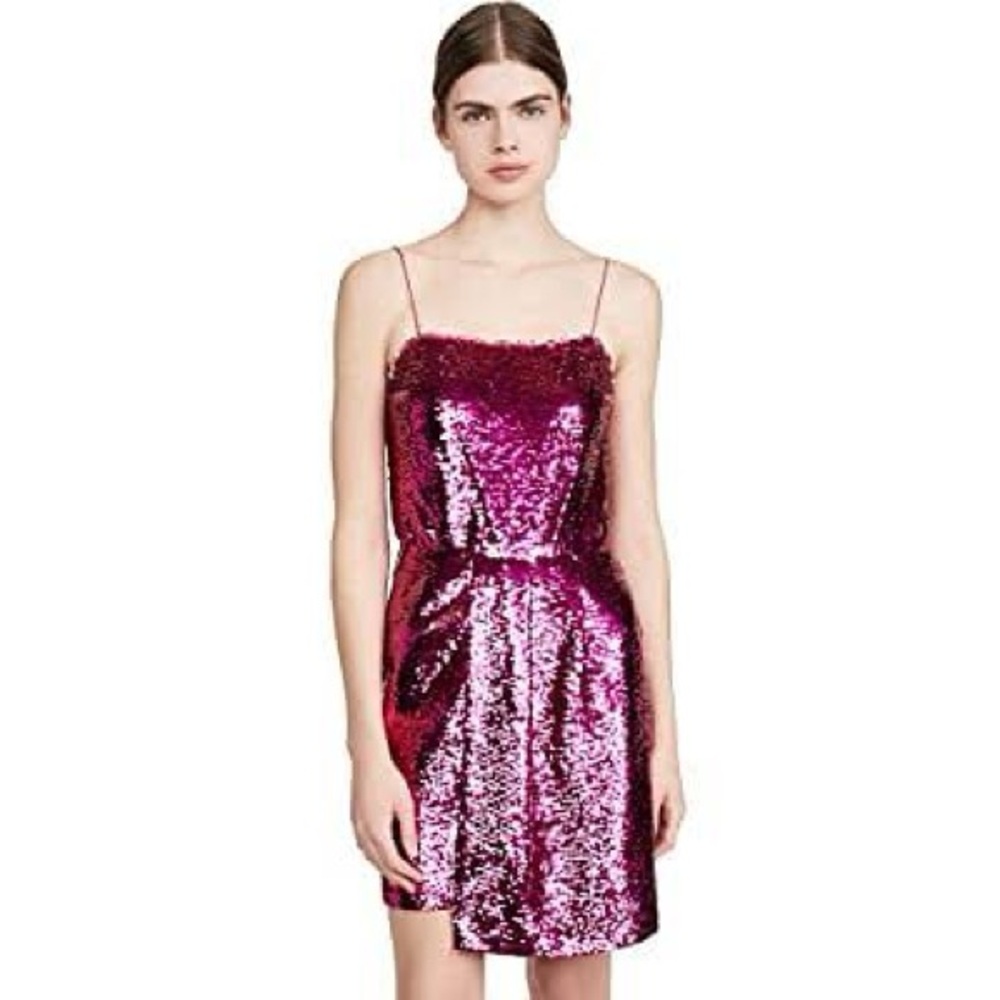 NWT Derek Lam 10 Crosby Reversible Sequins Fuchsia Dress